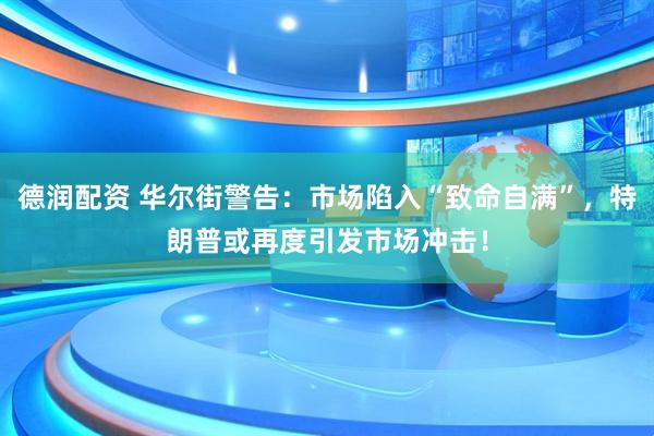 德润配资 华尔街警告：市场陷入“致命自满”，特朗普或再度引发市场冲击！