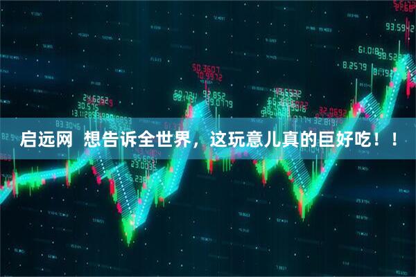 启远网  想告诉全世界，这玩意儿真的巨好吃！！